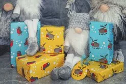 The LittleGreen Wrapping Company Reindeer & Robins Recyclable Wrapping Paper & Tags