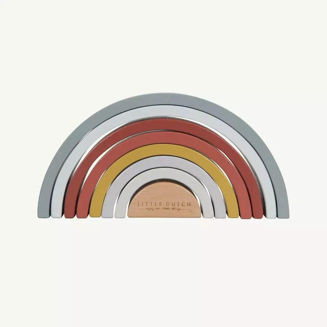 Activity Toys Little Dutch - Wooden Rainbow Stacker Pure & Nature 1 Activity Toys Little Dutch - Wooden Rainbow Stacker Pure & Nature