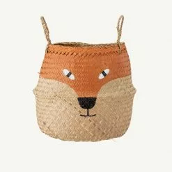 All Mamas Children Sales Store 47 Sale Bloomingville - Fritse Fox Storage Basket In Seagrass