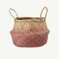 Bloomingville - Seagrass Storage Basket Rose