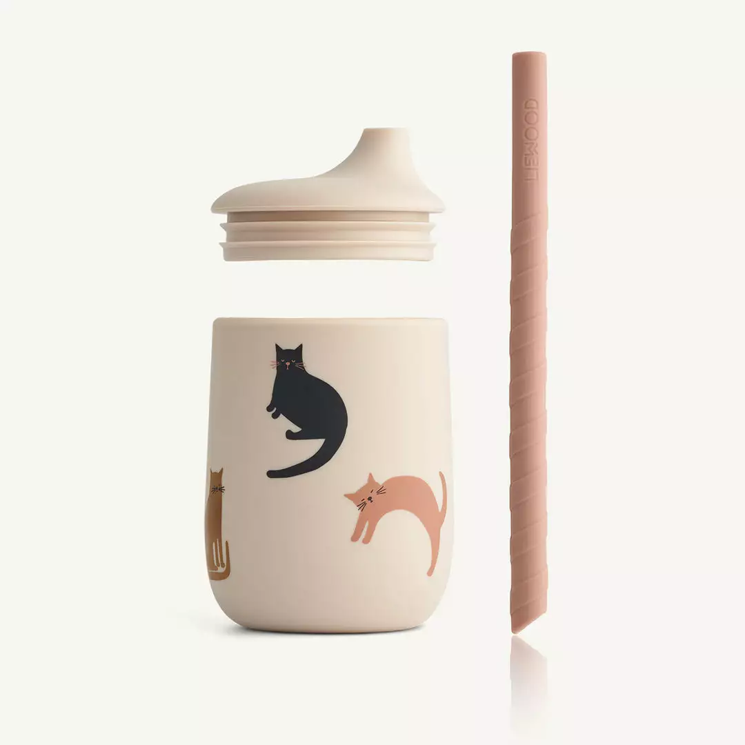 Liewood - Ellis Sippy Cup - Miauw / Apple Blossom Mix Feeding
