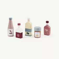 Kids Concept Kid's Concept - KID'S HUB Wooden Toy Condiment Bottle Set