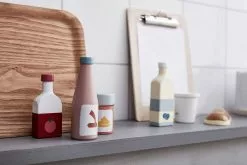 Kids Concept Kid's Concept - KID'S HUB Wooden Toy Condiment Bottle Set