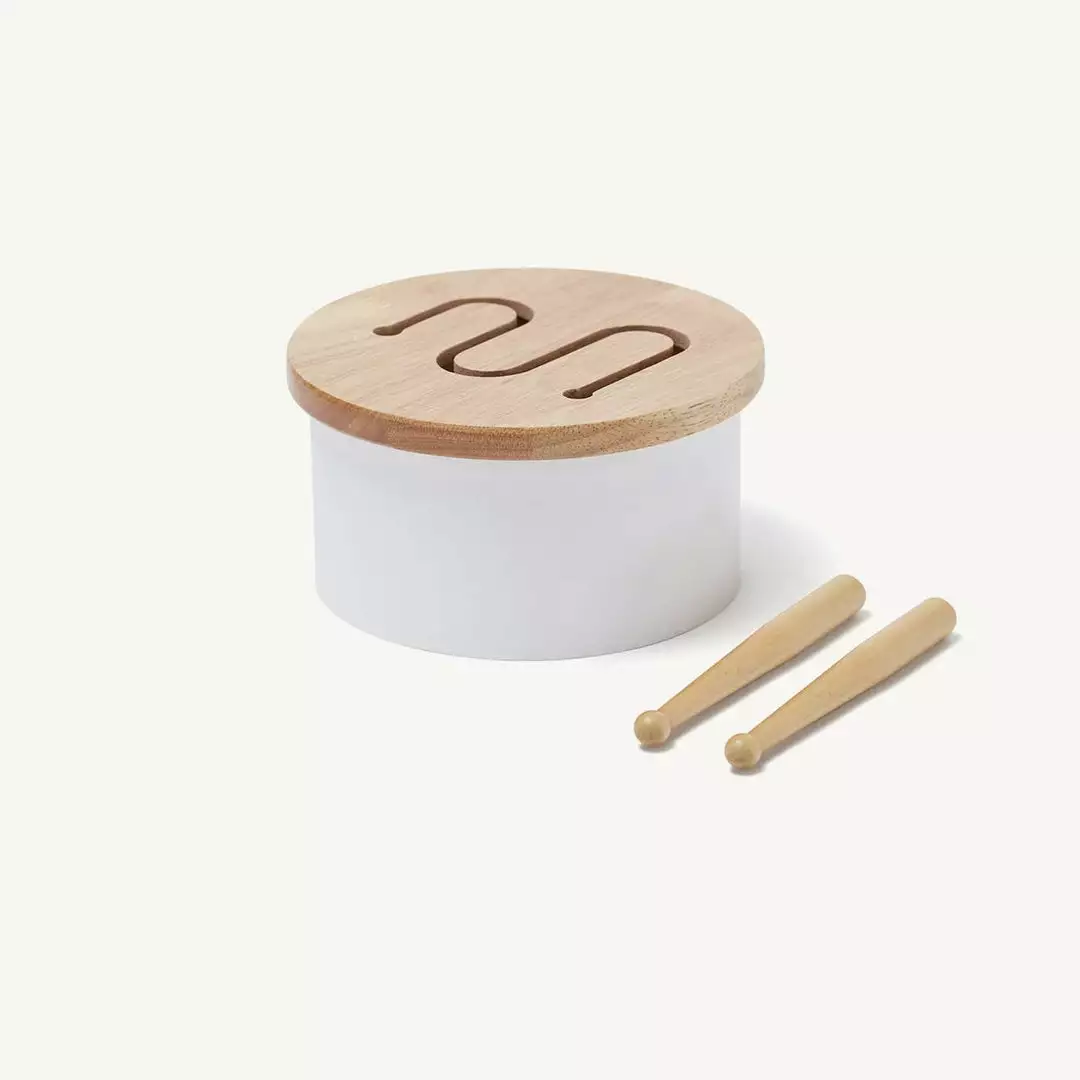 Kids Concept Sale Kid's Concept - White Wooden Toy Drum 1 Kids Concept Sale Kid's Concept - White Wooden Toy Drum