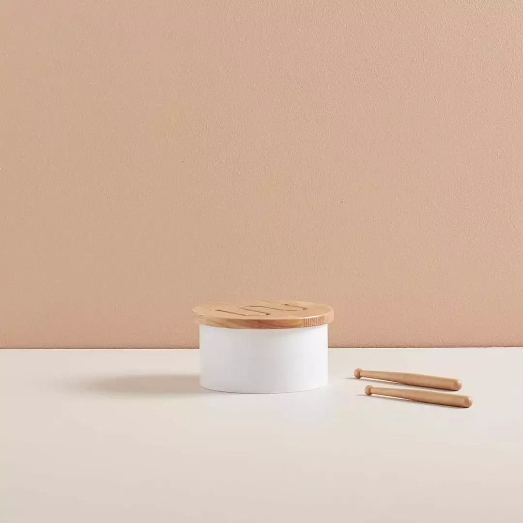 Kids Concept Sale Kid's Concept - White Wooden Toy Drum 2 Kids Concept Sale Kid's Concept - White Wooden Toy Drum