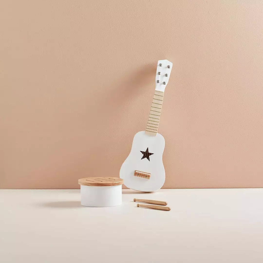 Kids Concept Sale Kid's Concept - White Wooden Toy Drum 3 Kids Concept Sale Kid's Concept - White Wooden Toy Drum