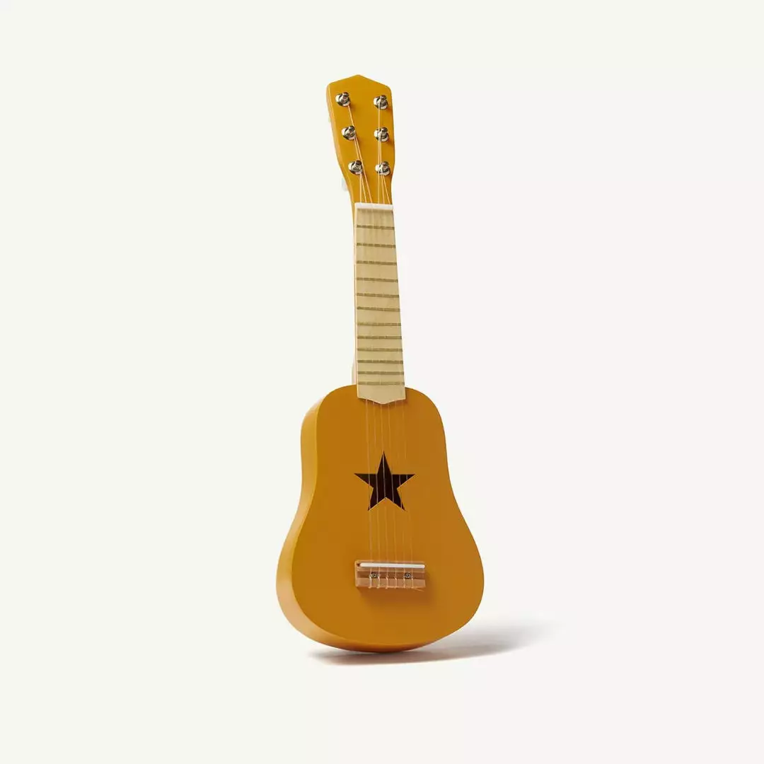 Kids Concept Kid's Concept - Star Yellow Wooden Toy Guitar 1 Kids Concept Kid's Concept - Star Yellow Wooden Toy Guitar