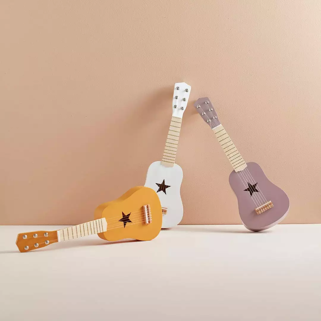Kids Concept Kid's Concept - Star Yellow Wooden Toy Guitar 3 Kids Concept Kid's Concept - Star Yellow Wooden Toy Guitar