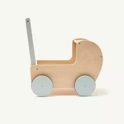 Kids Concept Kid's Concept - Wooden Dolls Pram Natural / Dusty Green