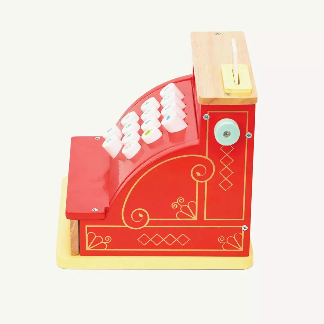 Pretend Play Le Toy Van - Red Honeybake Wooden Cash Register 3 Pretend Play Le Toy Van - Red Honeybake Wooden Cash Register