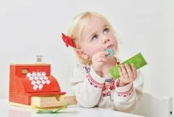 Pretend Play Le Toy Van - Red Honeybake Wooden Cash Register 9 Pretend Play Le Toy Van - Red Honeybake Wooden Cash Register