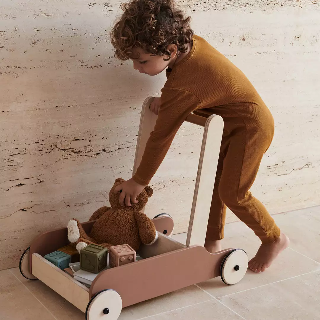 Liewood - Bonnie Push Cart - Sea Blue / Oat Mix 4 Liewood - Bonnie Push Cart - Sea Blue / Oat Mix