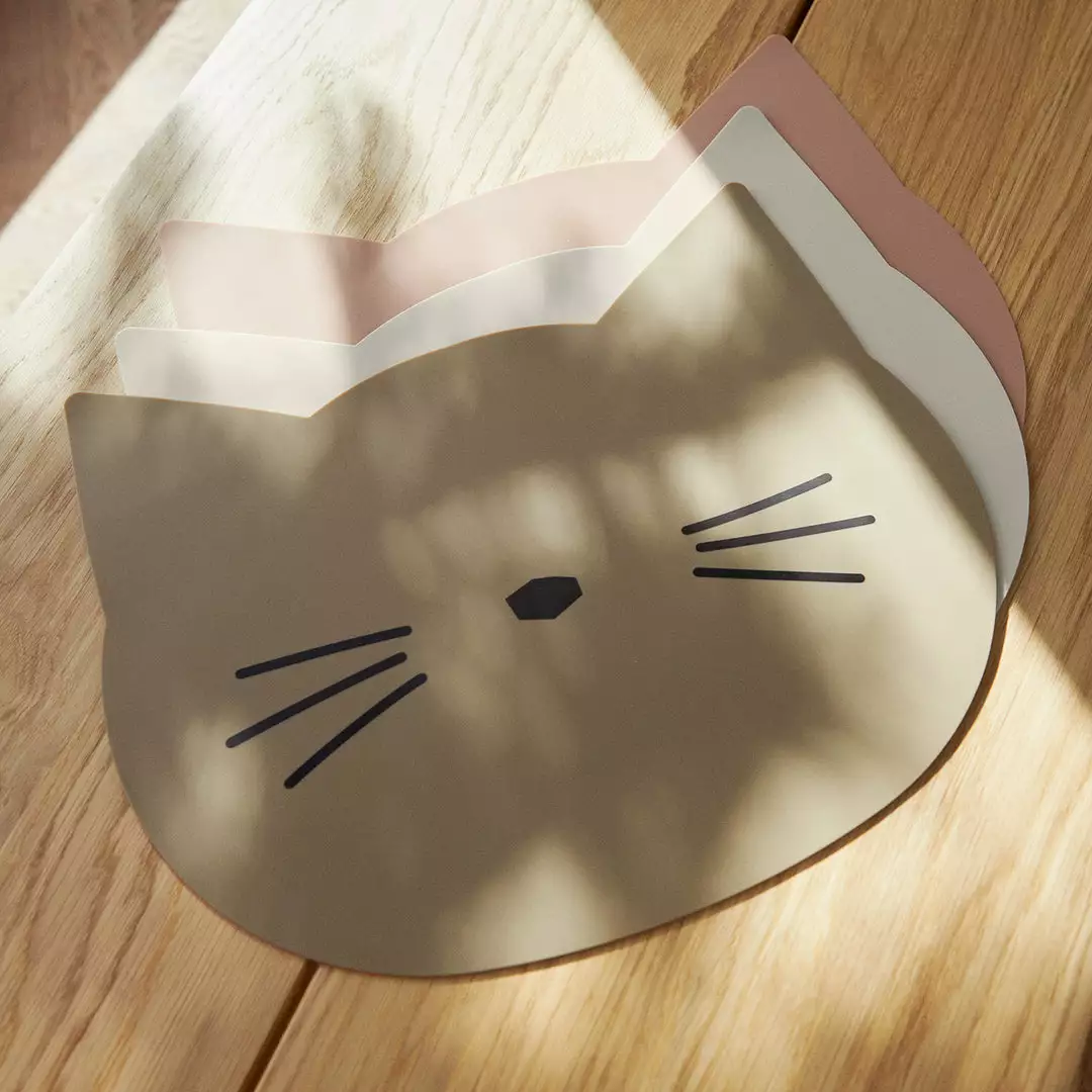 Liewood - Aura Placemat - Cat / Oat 2 Liewood - Aura Placemat - Cat / Oat