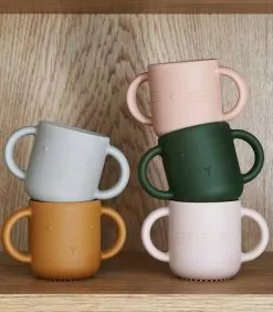 Liewood - Gene Silicone Cup 2 Pack - Cat Dark Rose