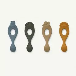 Sale Liewood - Liva Silicone Spoon 4-pack - Safari / Blue Multi Mix 5 Sale Liewood - Liva Silicone Spoon 4-pack - Safari / Blue Multi Mix