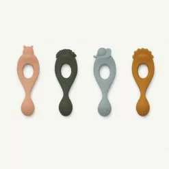 Liewood - Liva Silicone Spoon 4-pack - Safari / Rose Multi Mix Sale
