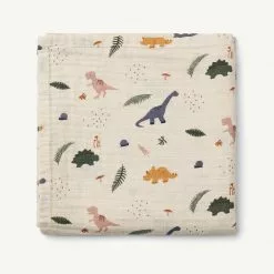 Liewood - Ben Organic Cotton Muslin Swaddle Print - Dino Mix Sale