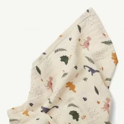 Liewood - Ben Organic Cotton Muslin Swaddle Print - Dino Mix Sale