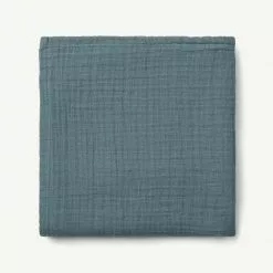 Liewood - Ben Organic Cotton Muslin Swaddle Solid - Whale Blue Sale