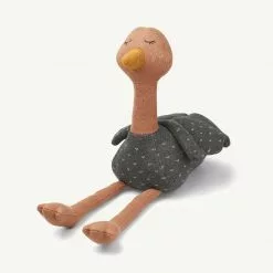 Soft Toys Liewood - Charlotte Ostrich Teddy 30 Cm - Dark Grey Melange