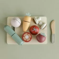 Pretend Play Little Dutch - Wooden Cutting Vegetables Play Set