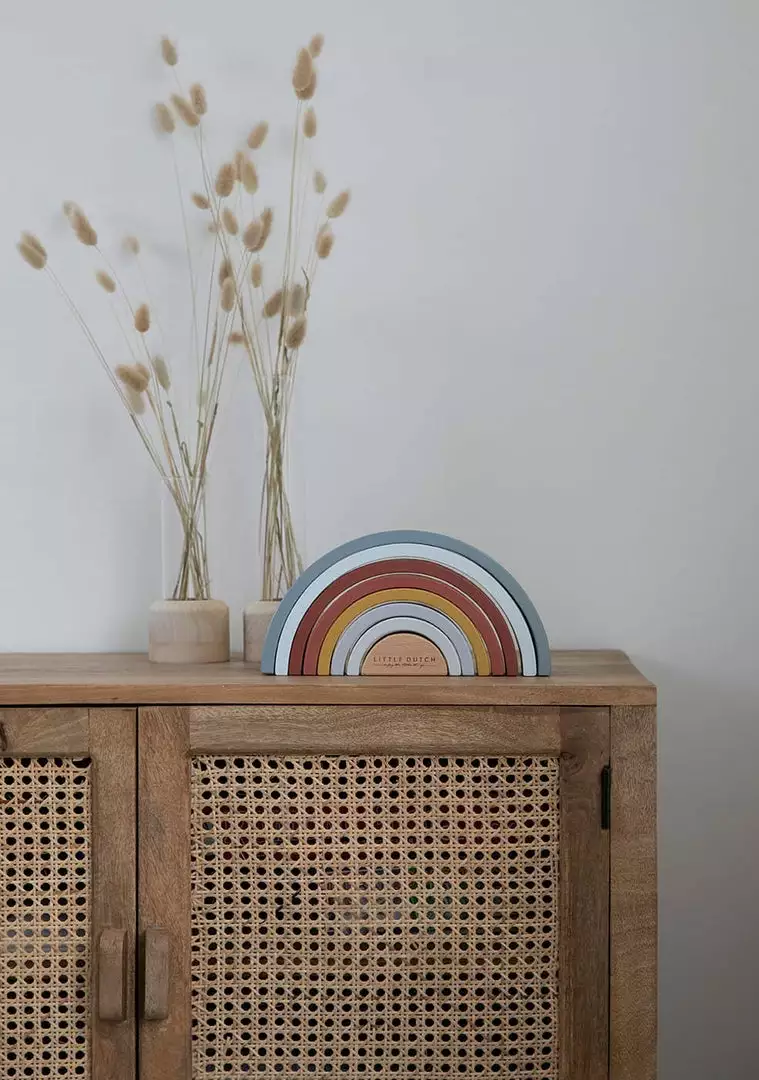 Activity Toys Little Dutch - Wooden Rainbow Stacker Pure & Nature 4 Activity Toys Little Dutch - Wooden Rainbow Stacker Pure & Nature