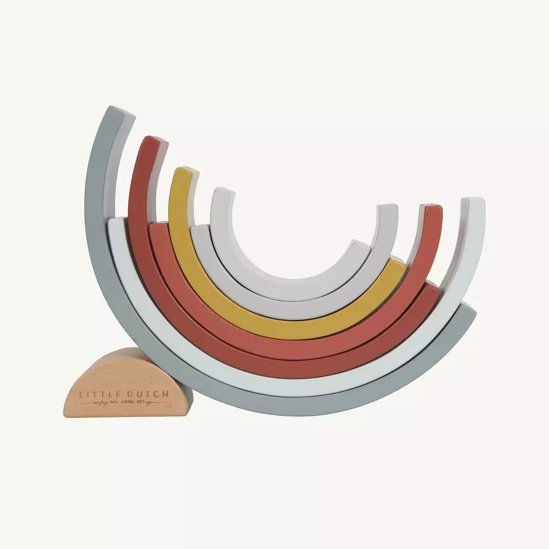 Activity Toys Little Dutch - Wooden Rainbow Stacker Pure & Nature 7 Activity Toys Little Dutch - Wooden Rainbow Stacker Pure & Nature
