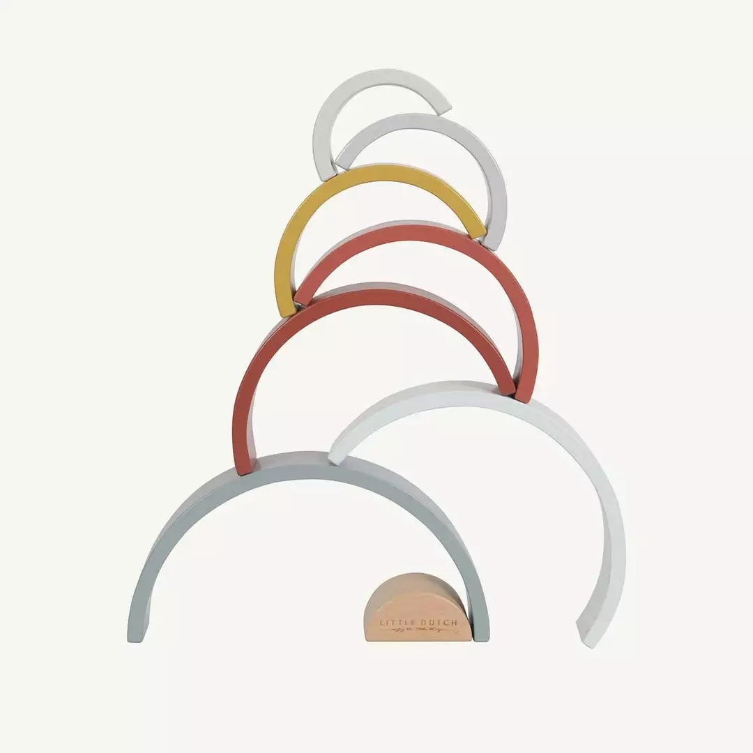 Activity Toys Little Dutch - Wooden Rainbow Stacker Pure & Nature 8 Activity Toys Little Dutch - Wooden Rainbow Stacker Pure & Nature