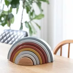 Activity Toys Little Dutch - Wooden Rainbow Stacker Pure & Nature 15 Activity Toys Little Dutch - Wooden Rainbow Stacker Pure & Nature