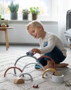 Activity Toys Little Dutch - Wooden Rainbow Stacker Pure & Nature 12 Activity Toys Little Dutch - Wooden Rainbow Stacker Pure & Nature