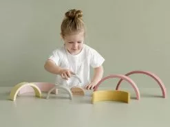 Little Dutch - Wooden Rainbow Stacker Pink 17 Little Dutch - Wooden Rainbow Stacker Pink