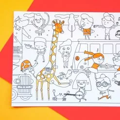 Sale Makii Whopping Wide Colouring Picture - TRAFFIC JAM 19 X 159.9 Cm