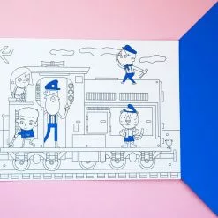 Sale Makii Whopping Wide Colouring Picture - TRAIN RIDE 19 X 159.9 Cm