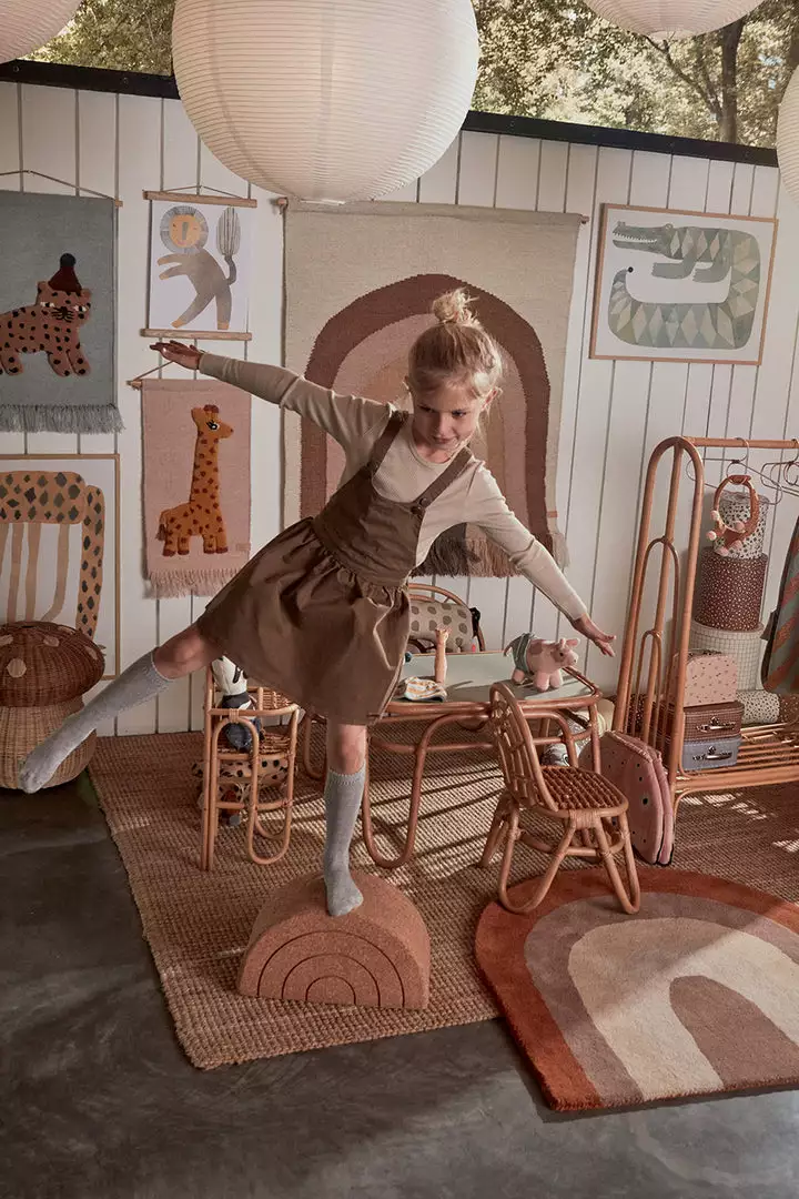 OYOY - Leopard Wallhanger Dust Blue 5 OYOY - Leopard Wallhanger Dust Blue