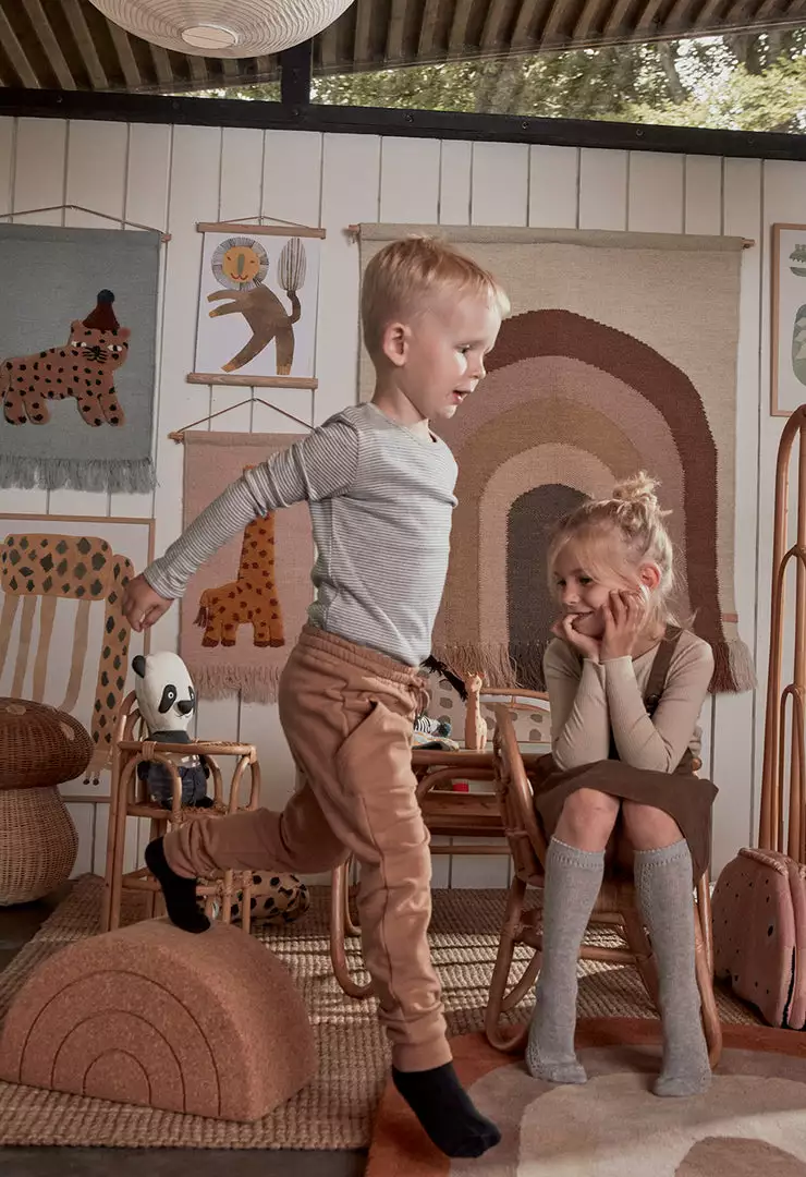 OYOY - Leopard Wallhanger Dust Blue 6 OYOY - Leopard Wallhanger Dust Blue