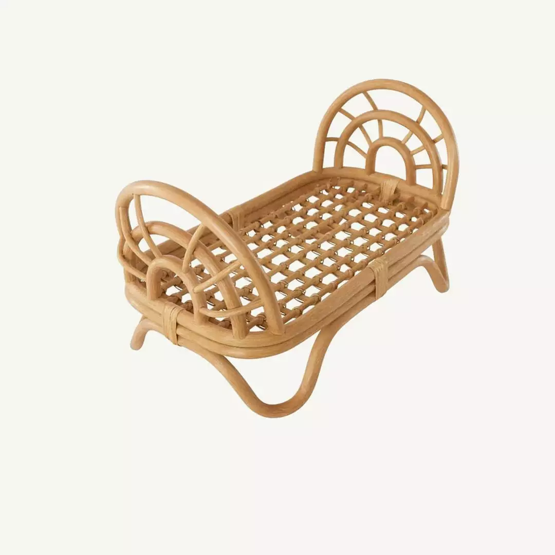 OYOY - Rainbow Rattan Dolls Bed 4 OYOY - Rainbow Rattan Dolls Bed