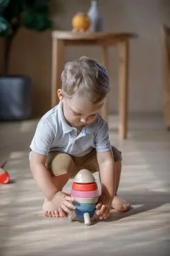 Plan Toys - Stacking Rocket Orchard Series Sale